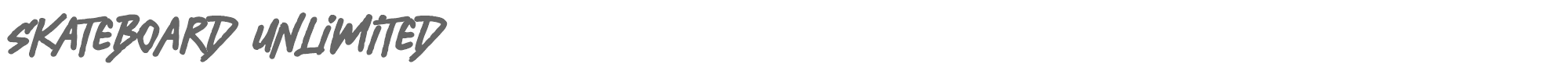 Sample characters Skateboard Unlimited Font